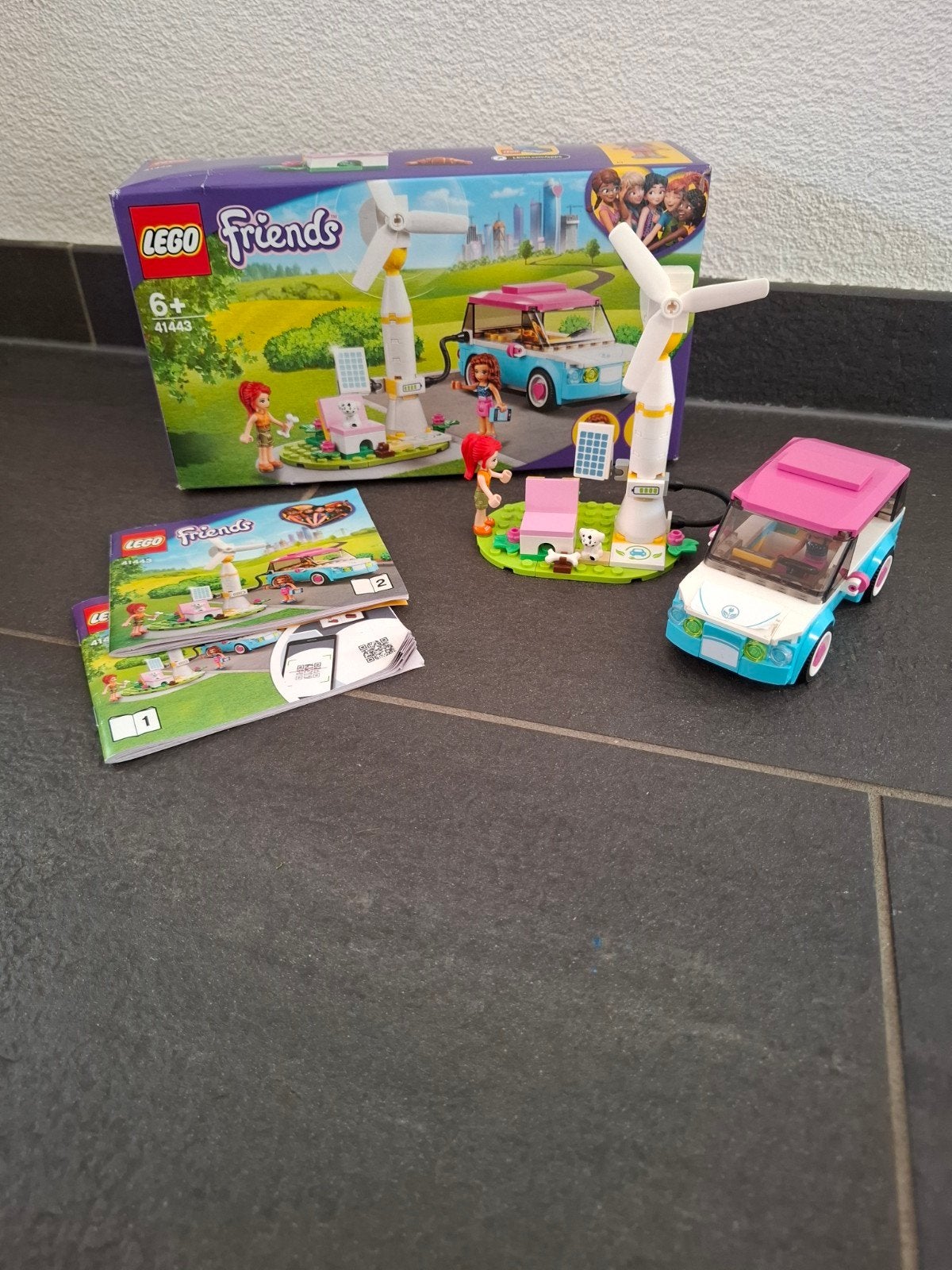 Lego Friends 41443 - Mia's elektrische auto met doos, Ophalen, Inclusief instructies, Lego, Friends