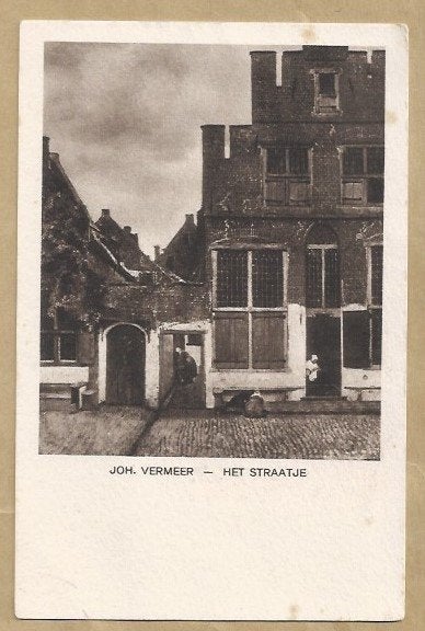 Ansichtkaart Johannes Vermeer - Het Straatje (1934), Ophalen of Verzenden, 1920 tot 1940, Gelopen, Noord-Holland