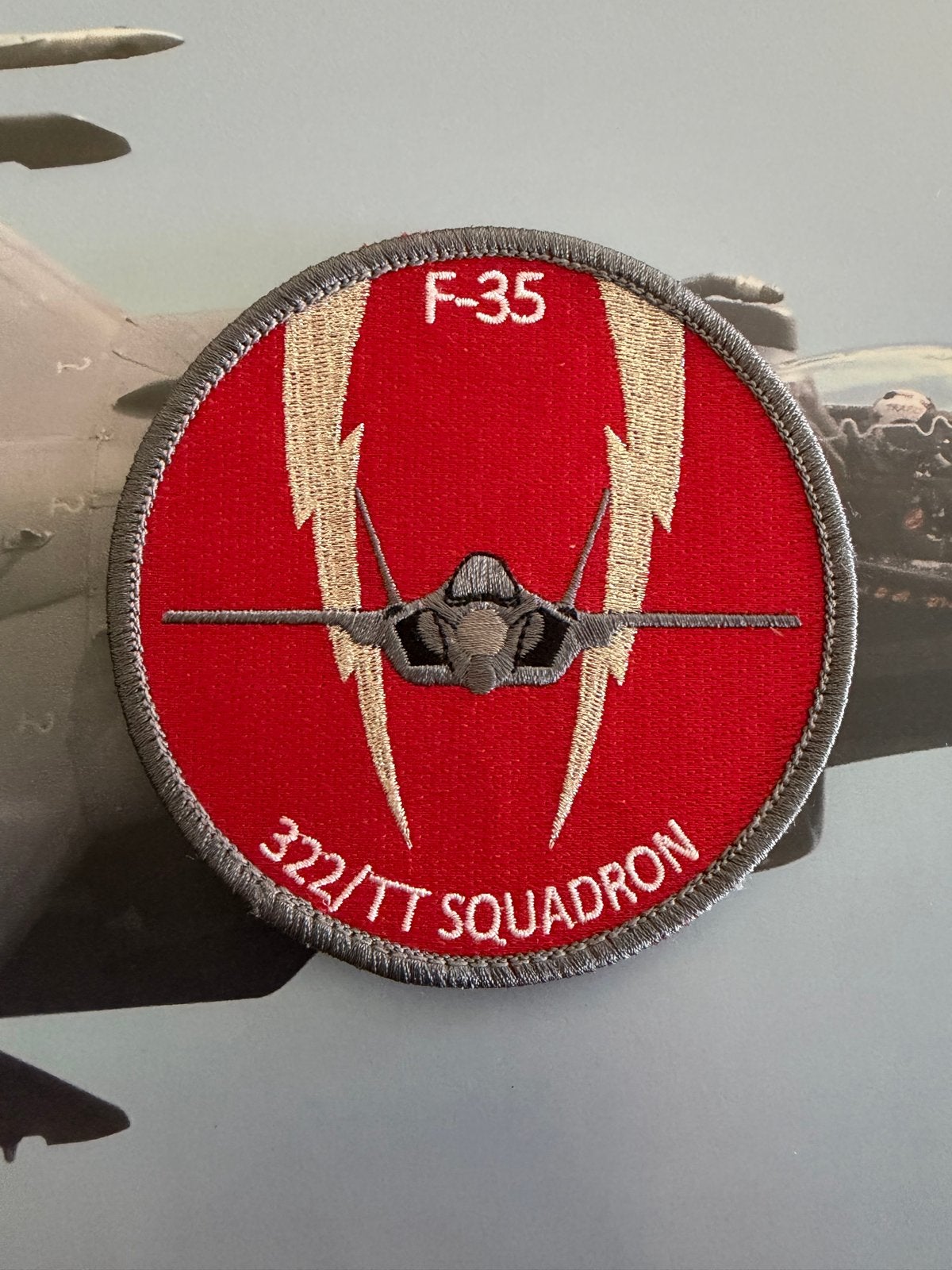 F-35 322/TT Squadron Embleem Rnlaf, Ophalen of Verzenden, Luchtmacht, Nederland, Embleem of Badge