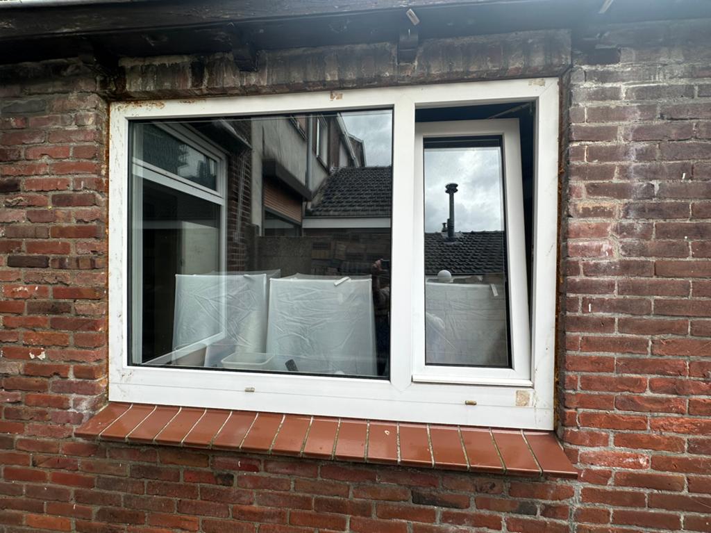Kunststof kozijn incl. Glas 180 x 120, Ophalen, Kunststof, Raamkozijn, Zo goed als nieuw