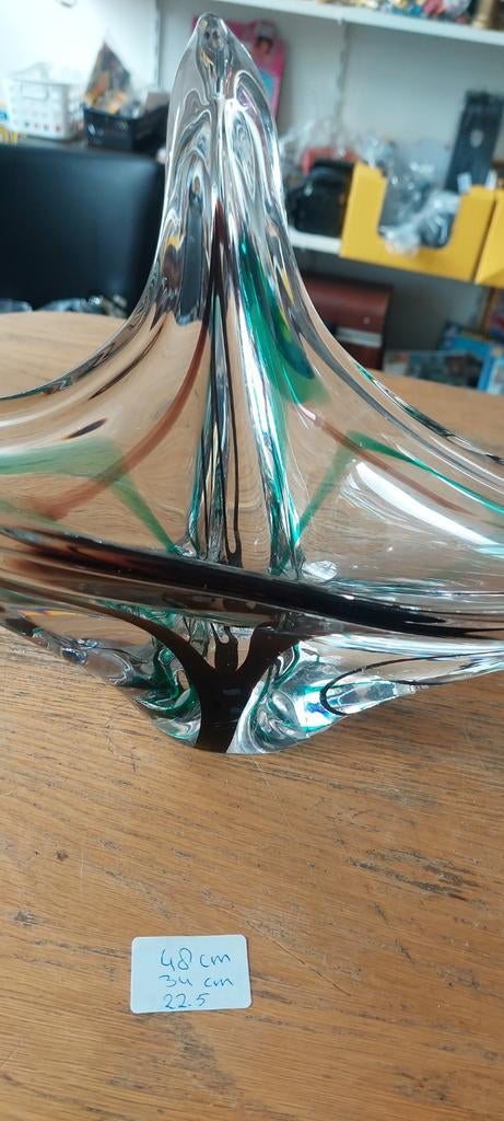 Grote glazen vintage schaal ( murano ??), Antiek en Kunst, Ophalen