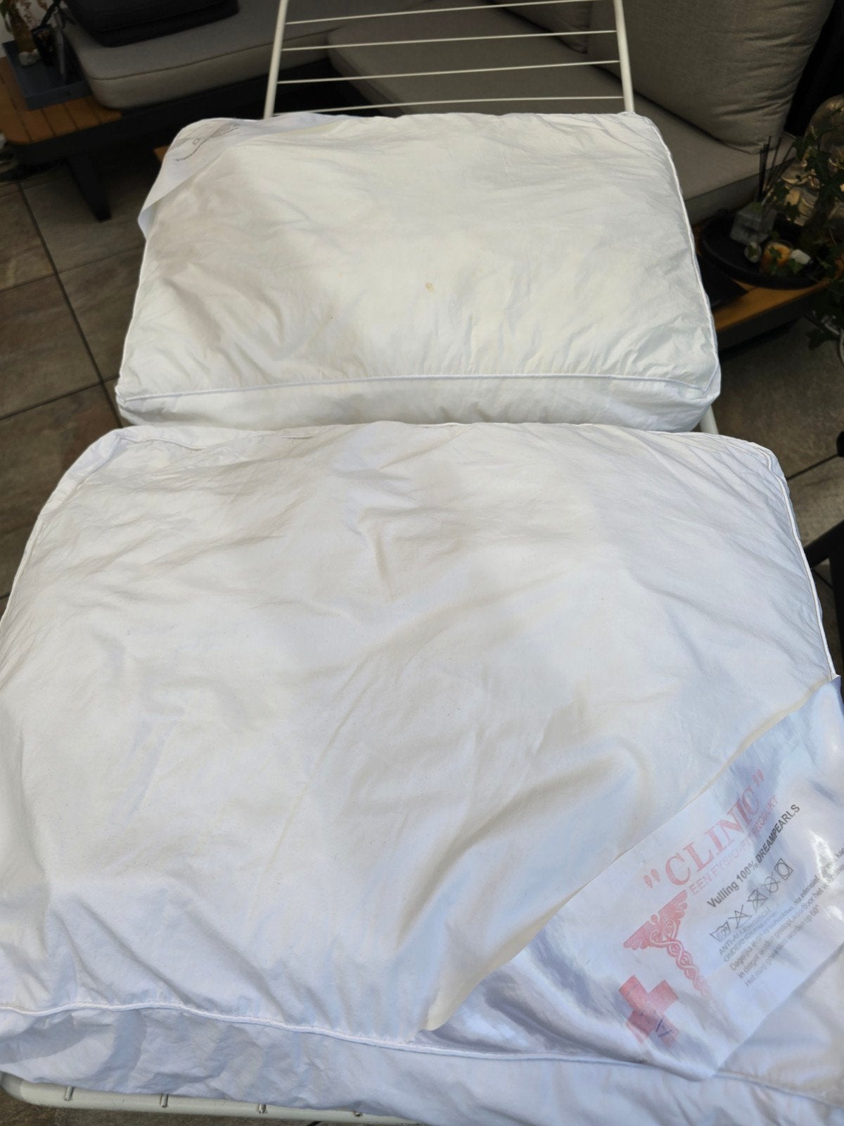 Luxe "Clinic" kussens – Fysio Fit & Anti-allergisch- 2 stuks, Ophalen of Verzenden, Zo goed als nieuw, Tweepersoons
