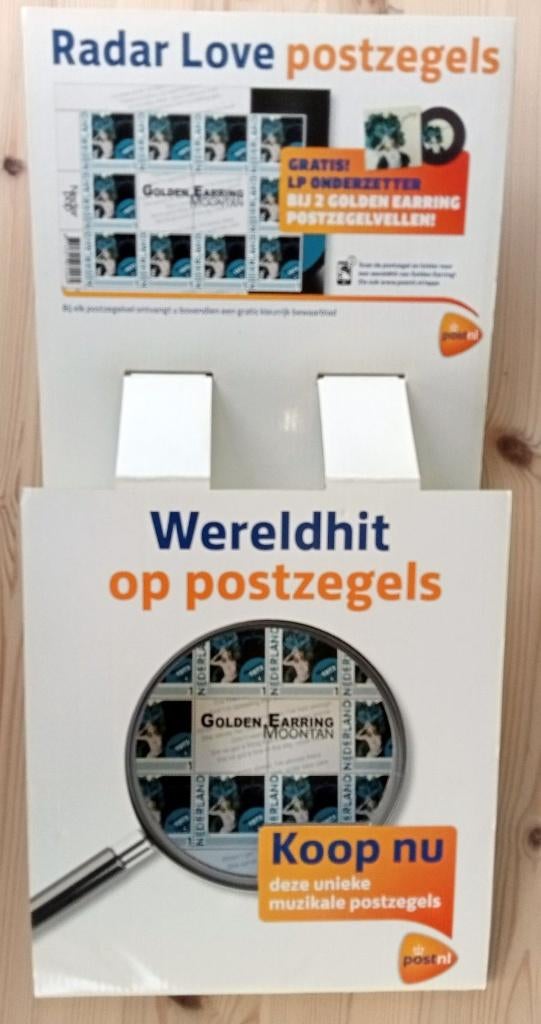 Golden Earring: Moontan postzegels promo bord., Ophalen of Verzenden, Gebruikt