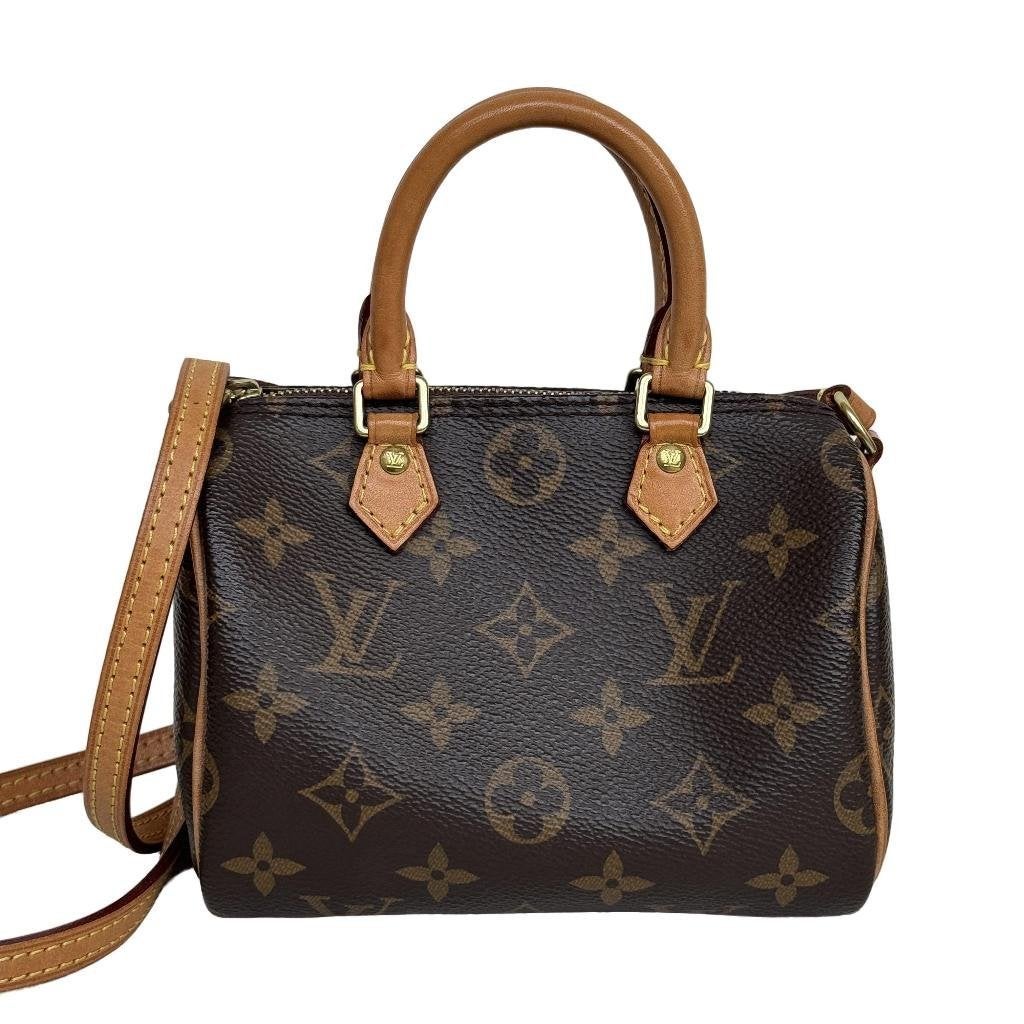 Louis Vuitton nano speedy HL micro mini handtas crossbody lv, Ophalen of Verzenden, Zo goed als nieuw, Beige