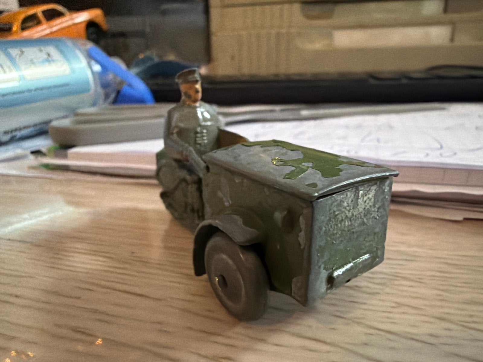 Dinky Toys France Triporteur (voor WOII) - Origineel, D, Gebruikt, Dinky Toys, Ophalen of Verzenden