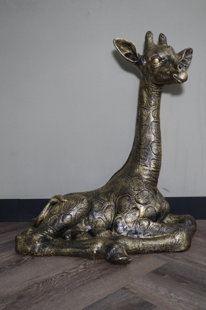 Giraffe beeld goud 79 cm | Tuinbeeld & woondecoratie, Huis en Inrichting, -, -, Nieuw, Kunststof