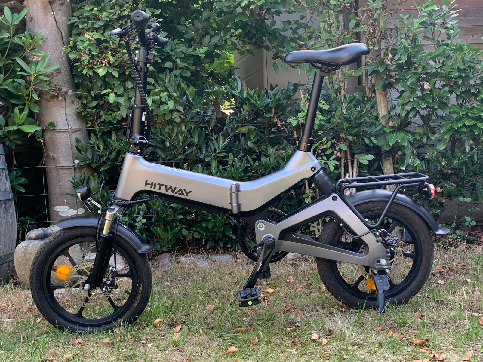Hitway 16 inch e bike vouwfiets 35-70 km 250kw, Fietsen en Brommers, Fietsen | Vouwfietsen, Ophalen, Zo goed als nieuw, 16 tot 18 inch