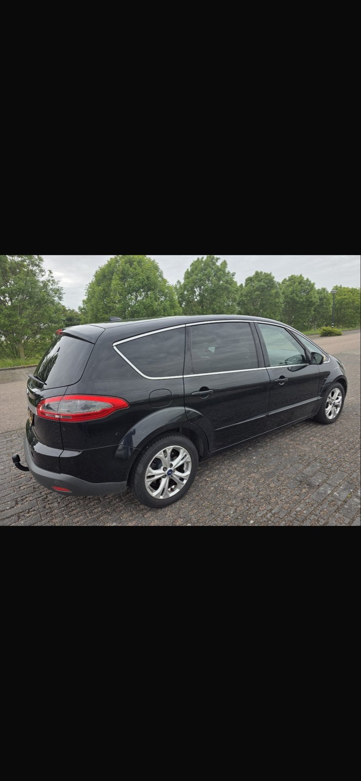 Ford S-Max 2.0 Tdci 120KW Aut6 2012 Zwart 7 persoon, Auto's, Ford, 1800 kg, 4 cilinders, 1589 kg, 7 stoelen