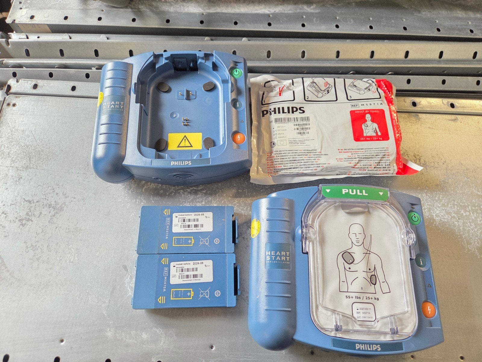 Philips hs1 AED Defibrillator ehbo bhv ambulance reanimatie, Diversen, Gebruikt, Ophalen of Verzenden, Hs1, Philips