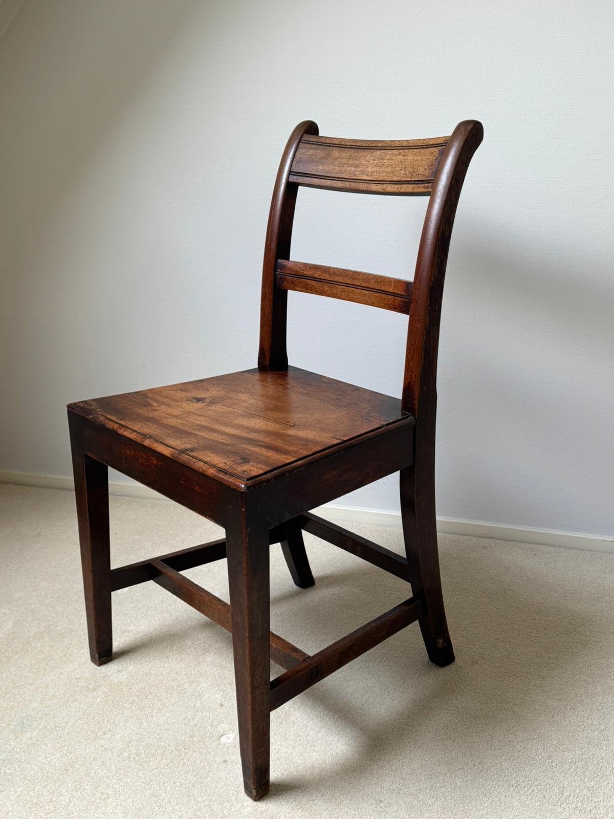 Antieke engelse eetkamer stoelen 6x, Huis en Inrichting, Stoelen, Ophalen, Bruin, Zo goed als nieuw, Vijf, Zes of meer stoelen
