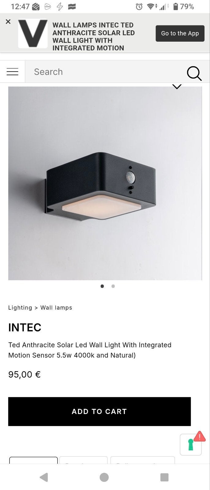 Solar wandlamp met bewegingssensor - LED buitenverlichting, Zonne-energie, Staal, Minder dan 50 watt, Wandlamp