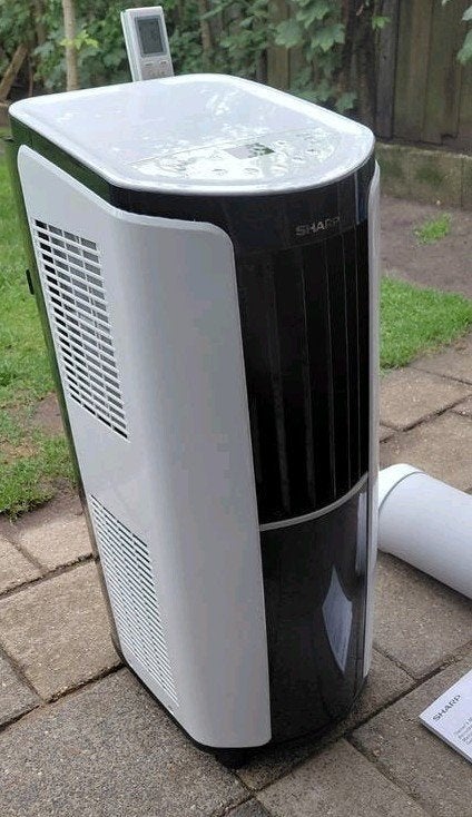 Sharp CV-H9XR Mobiele Airco - Koelen,, Ophalen, Minder dan 60 m³, 3 snelheden of meer, Zo goed als nieuw