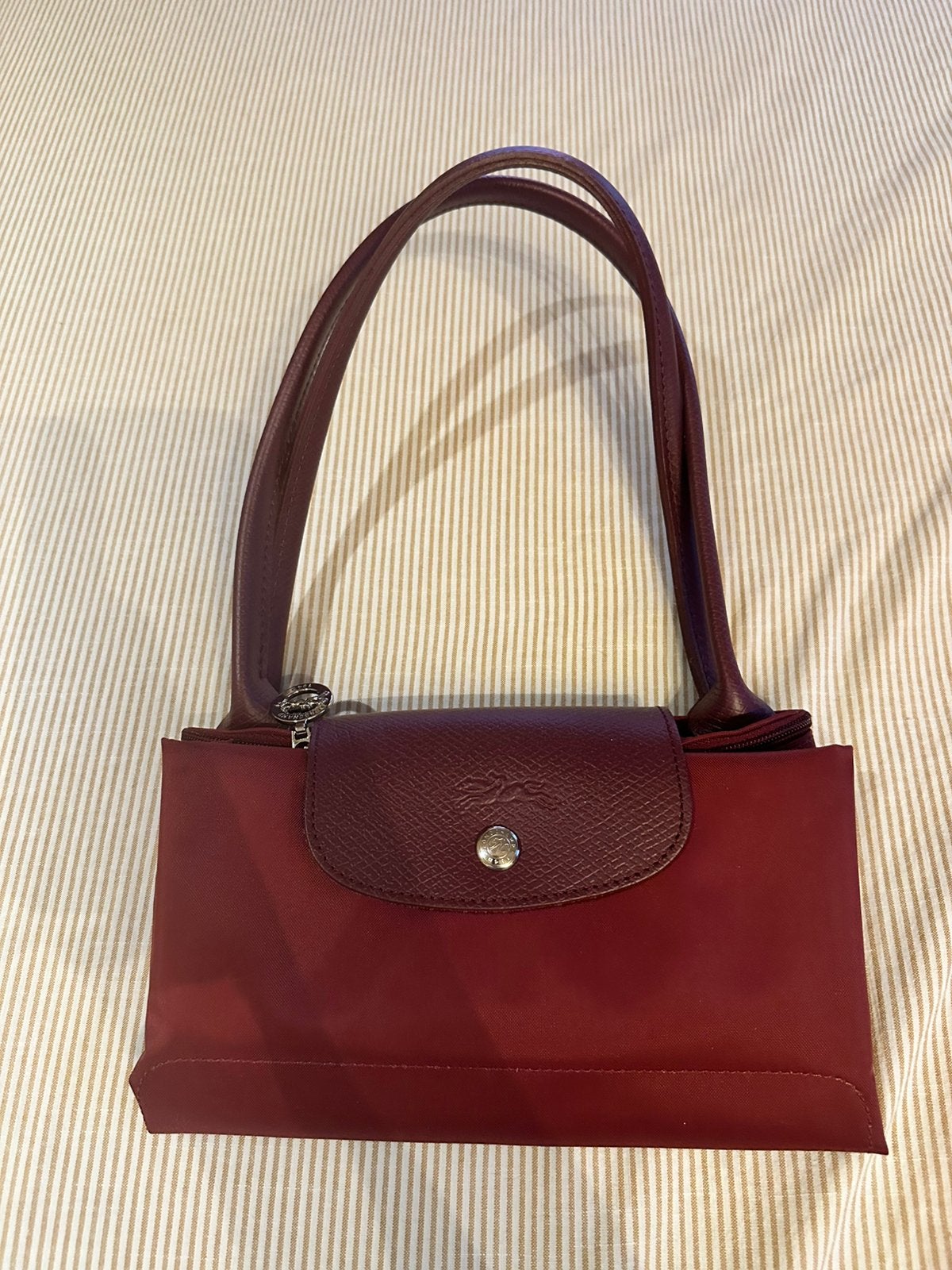 Longchamp Pliage M, Ophalen, Zo goed als nieuw, Rood, Handtas