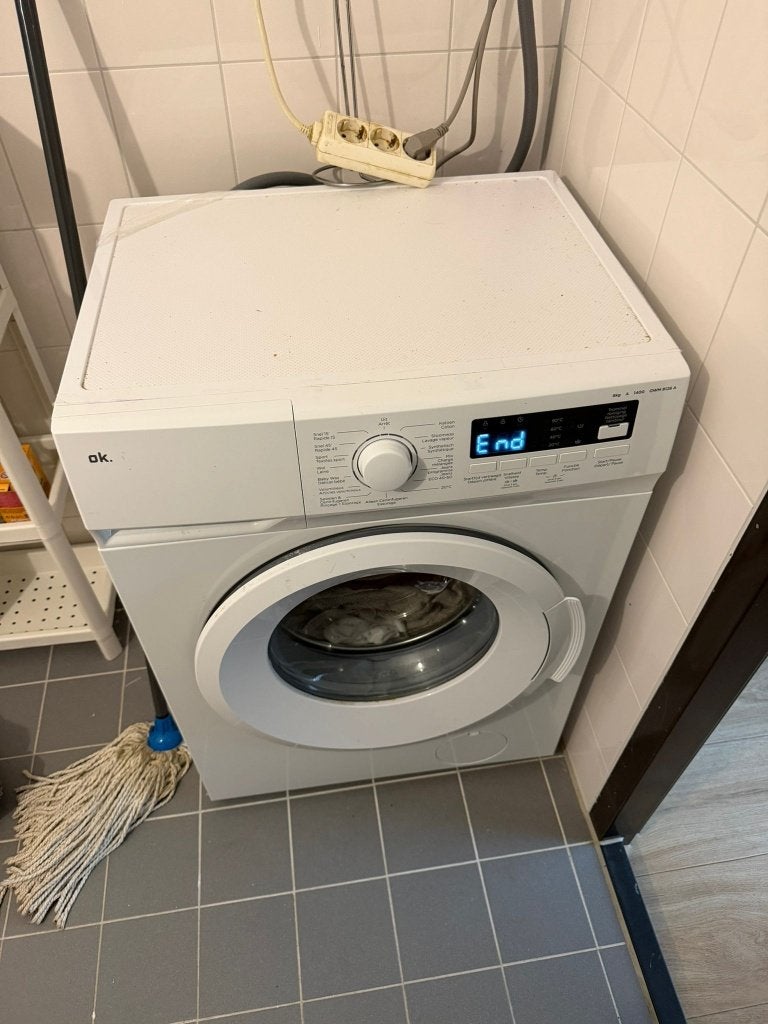 Ok Wasmachine 8 kilogram 1400 toeren, Witgoed en Apparatuur, Wasmachines, Ophalen, 1200 tot 1600 toeren, 8 tot 10 kg, Zo goed als nieuw