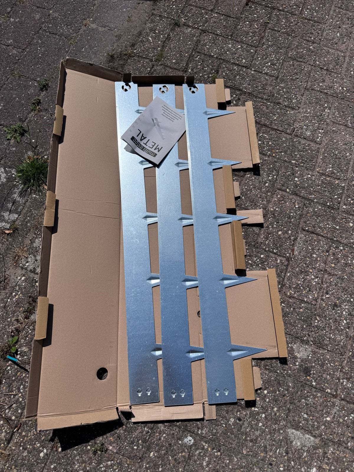 Stalen randen voor borders of grasafscheiding, 3 stuks, Ophalen, Overige materialen, Nieuw, Border