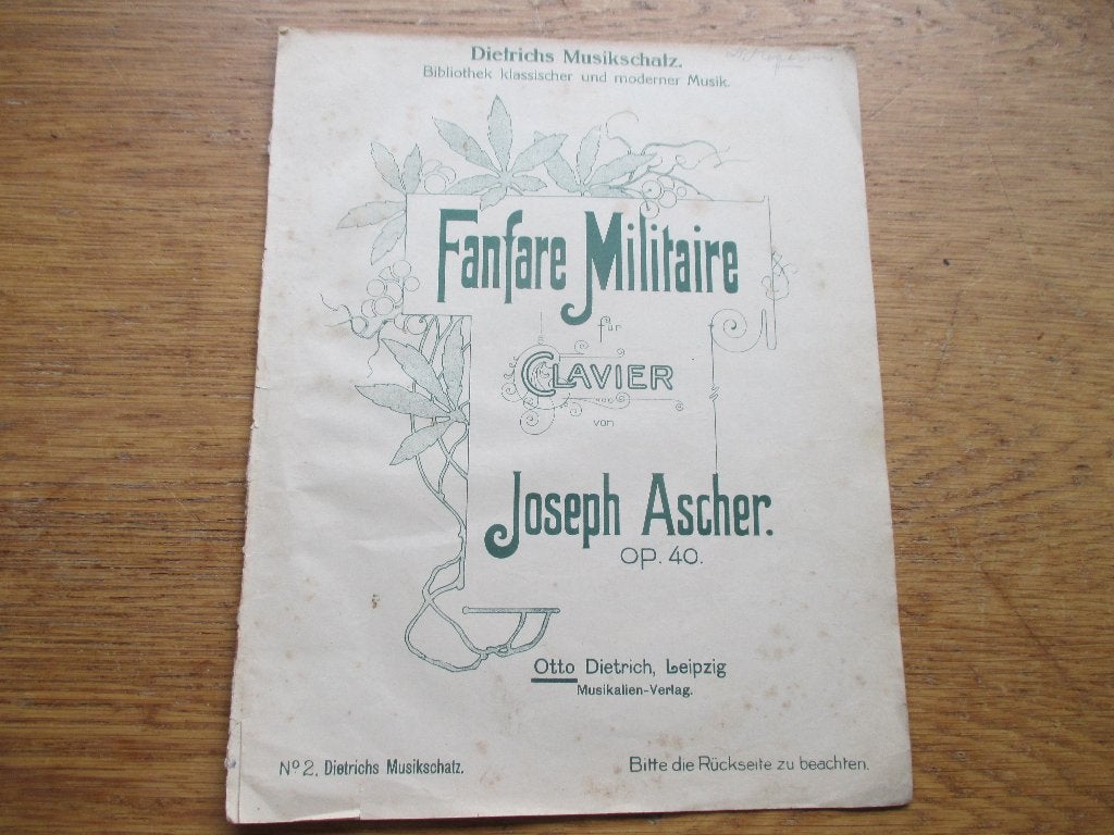 Joseph ascher - fanfare militaire - voor piano, Muziek en Instrumenten, Gebruikt, Klassiek, Ophalen of Verzenden, Artiest of Componist