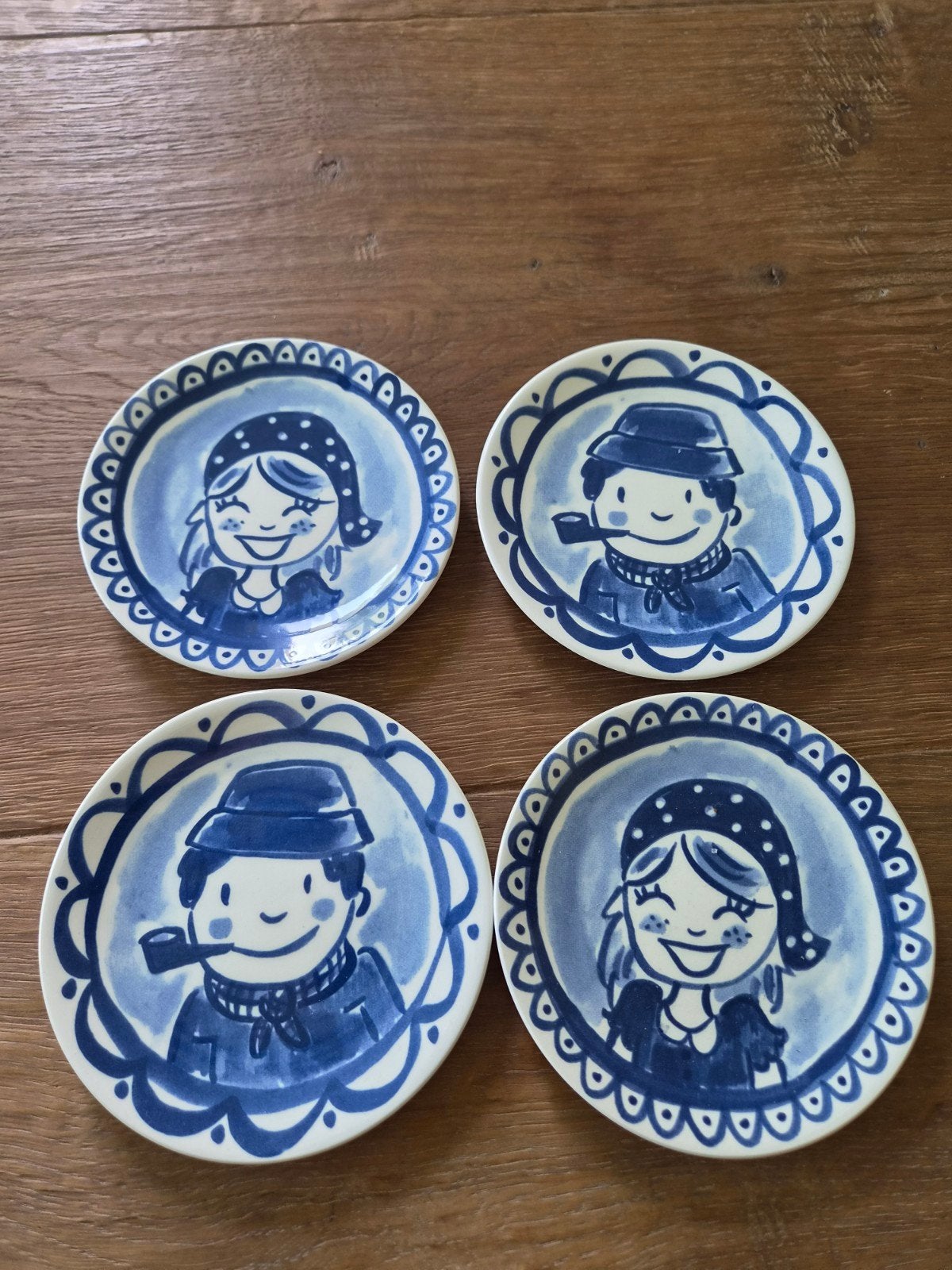 Blond Amsterdam Delfts Blond bordjes - set van 4, Keramiek, Ophalen of Verzenden, Zo goed als nieuw, Delftsblauw