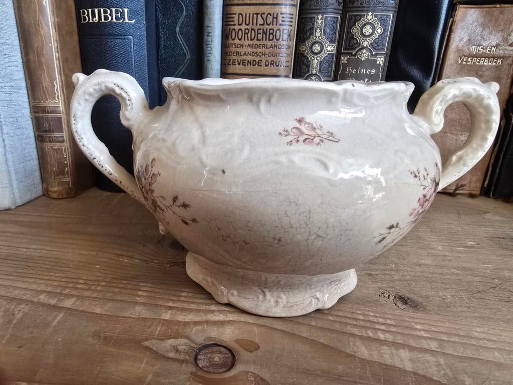 Oude Beboterde Suikerpot Maastricht, Antiek en Kunst, Antiek | Porselein, Ophalen of Verzenden