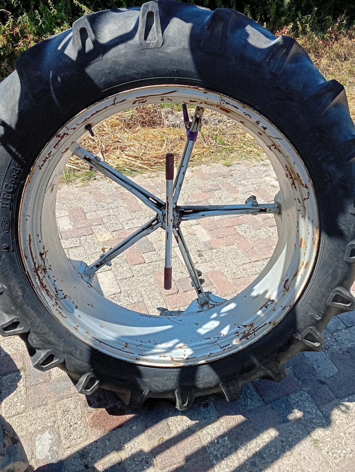 Dubbele lucht tractor banden  13.6x38, Ophalen of Verzenden, Gebruikt