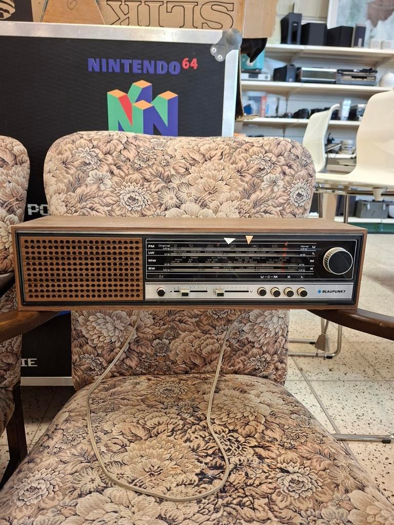Vintage Blaupunkt Radio - Hout en Zilver, Ophalen of Verzenden, Gebruikt, Radio