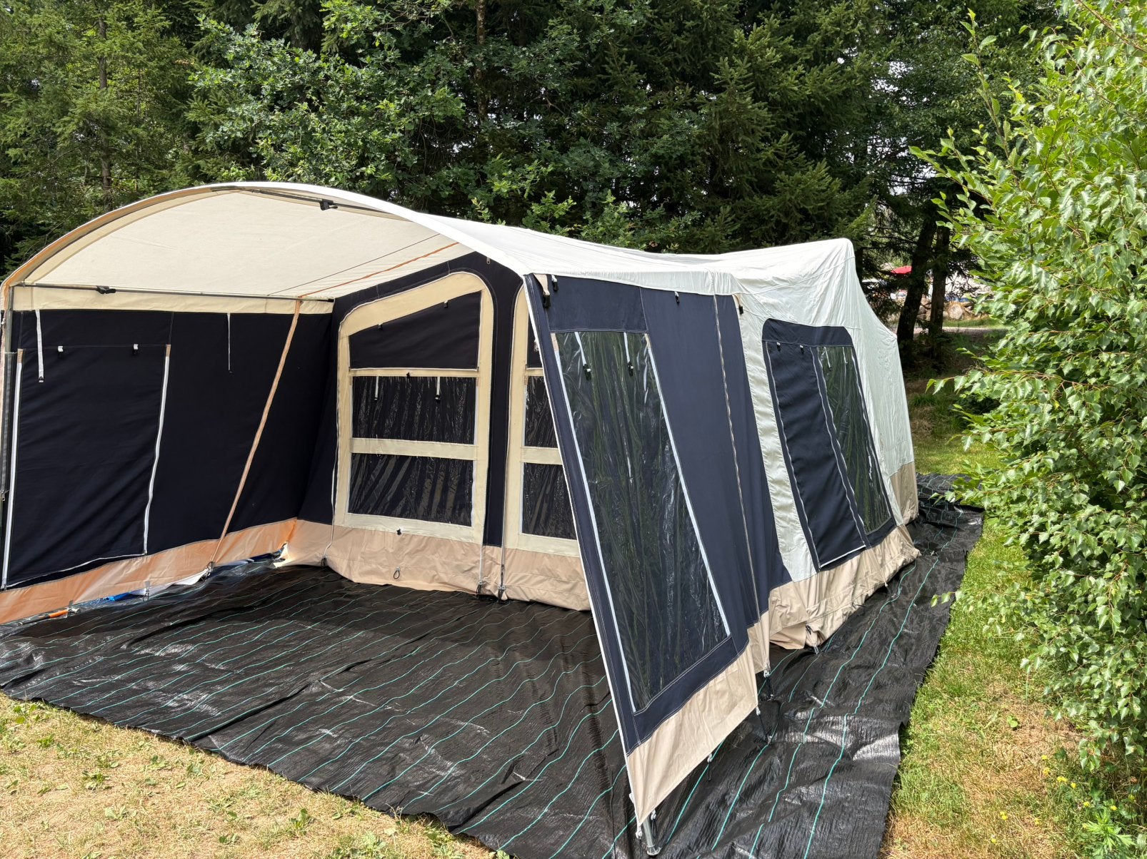 Trigano Odysee GL 2019 - 123 opzetter - easy pack & go, Caravans en Kamperen, Vouwwagens, Ophalen, Trigano, Blauw, Aanwezig