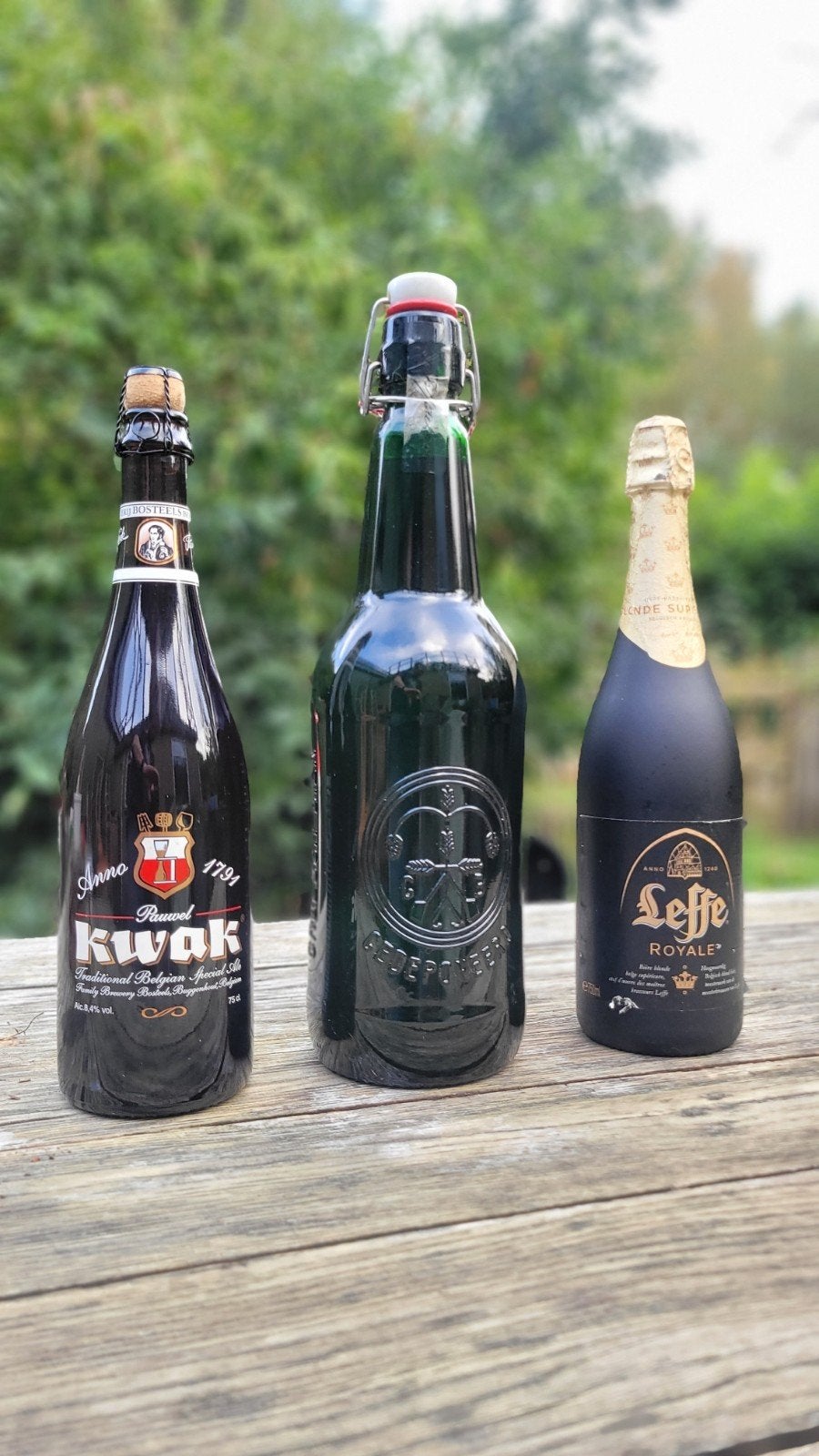 Grolsch beugelfles, Kwak 750ml en Leffe Royale 75cl, Ophalen, Gebruikt, Flesje(s), Grolsch