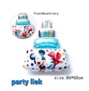 Happy birthday Mickey mouse folieballon nr Hb15, Ophalen of Verzenden, Nieuw, Versiering, Verjaardag