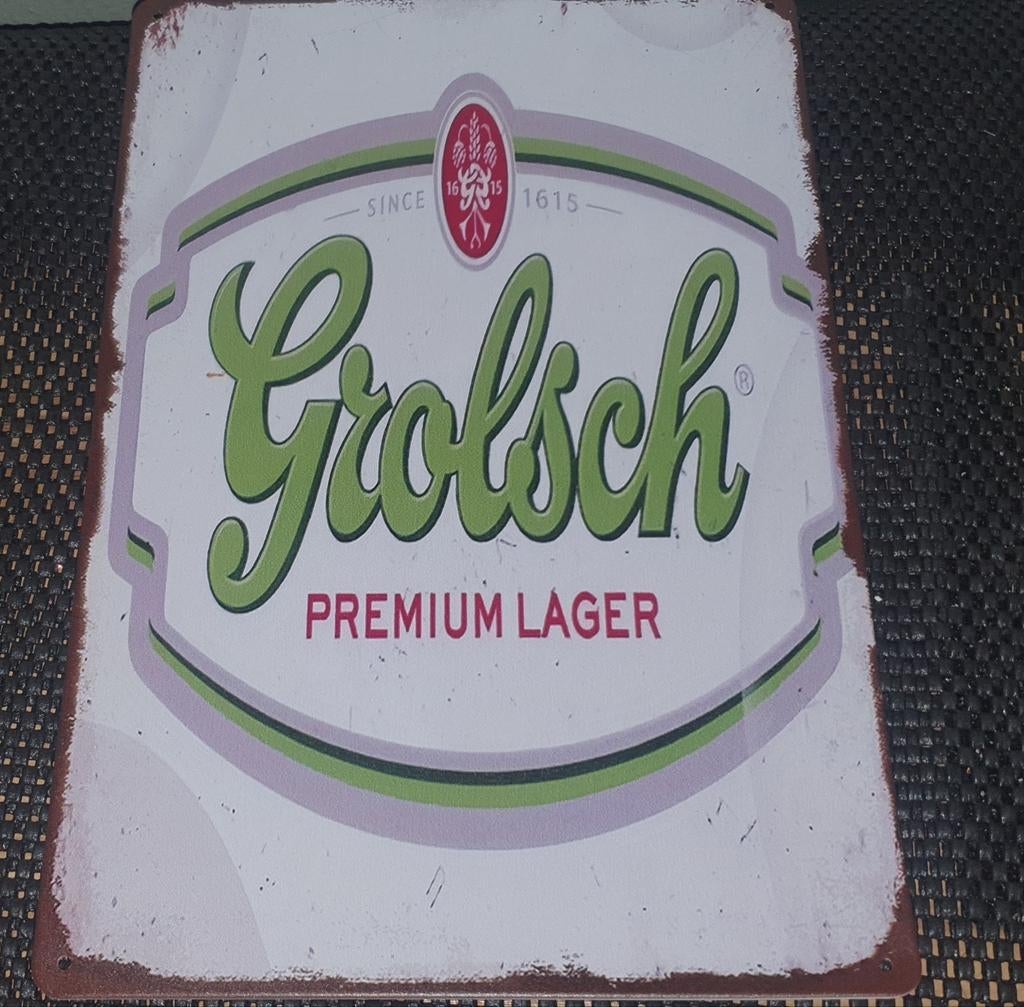 Prachtig Grolsch Wandbord, Ophalen of Verzenden, Nieuw, Reclamebord, Plaat of Schild, Grolsch