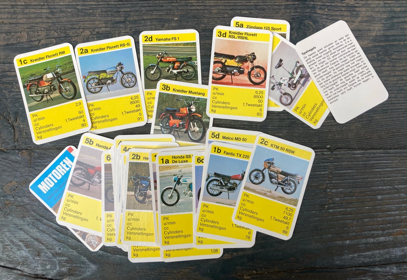 Kwartetspel Oude Brommers - Vintage Kaartspel, Ophalen of Verzenden, Gebruikt