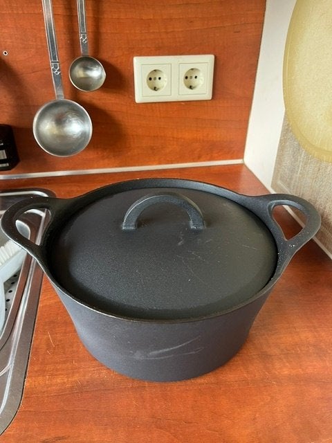 Hackman braadpan 25 cm, Huis en Inrichting, Keuken | Potten en Pannen, Ophalen, Zo goed als nieuw, Gietijzer, Koekenpan of Braadpan