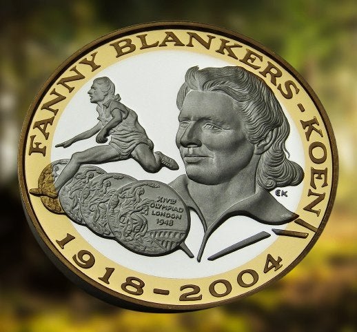 **** *********  "FANNY BLANKERS-KOEN" *****Plated Gold ****, Postzegels en Munten, Verzenden, Brons, Nederland