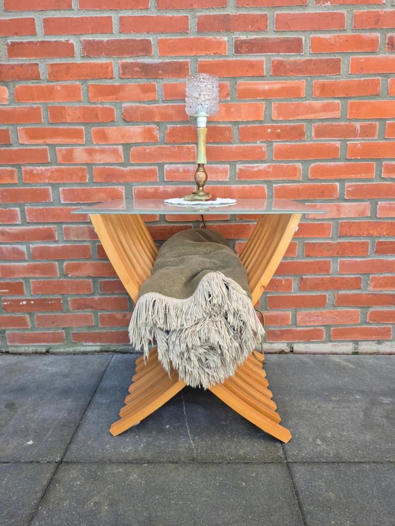 Vintage Ikea Ekeberg bijzettafel, Ophalen of Verzenden, Gebruikt, Vierkant, Minder dan 55 cm