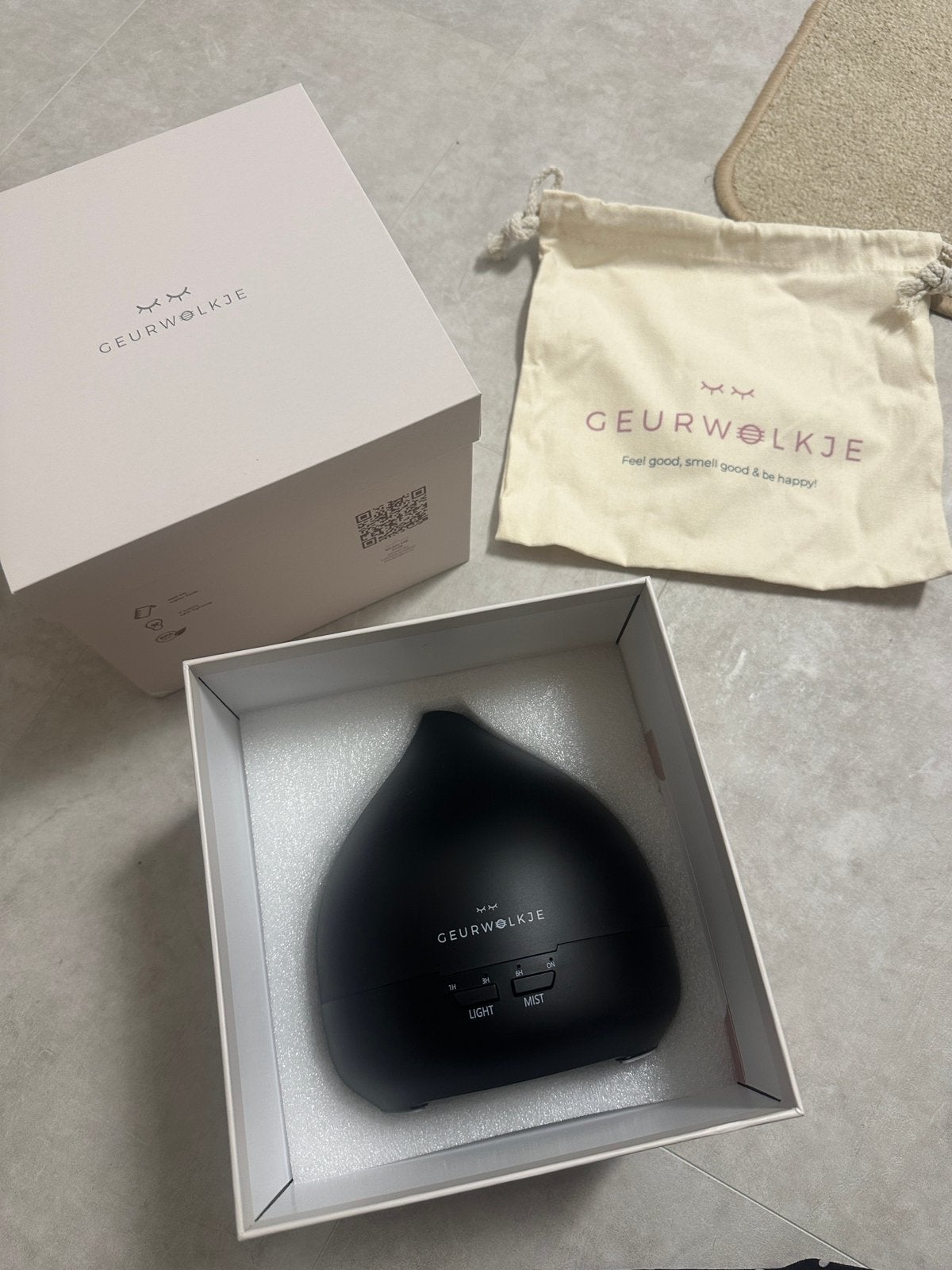 Geurwolkje aroma diffuser zwart, Ophalen of Verzenden, Nieuw