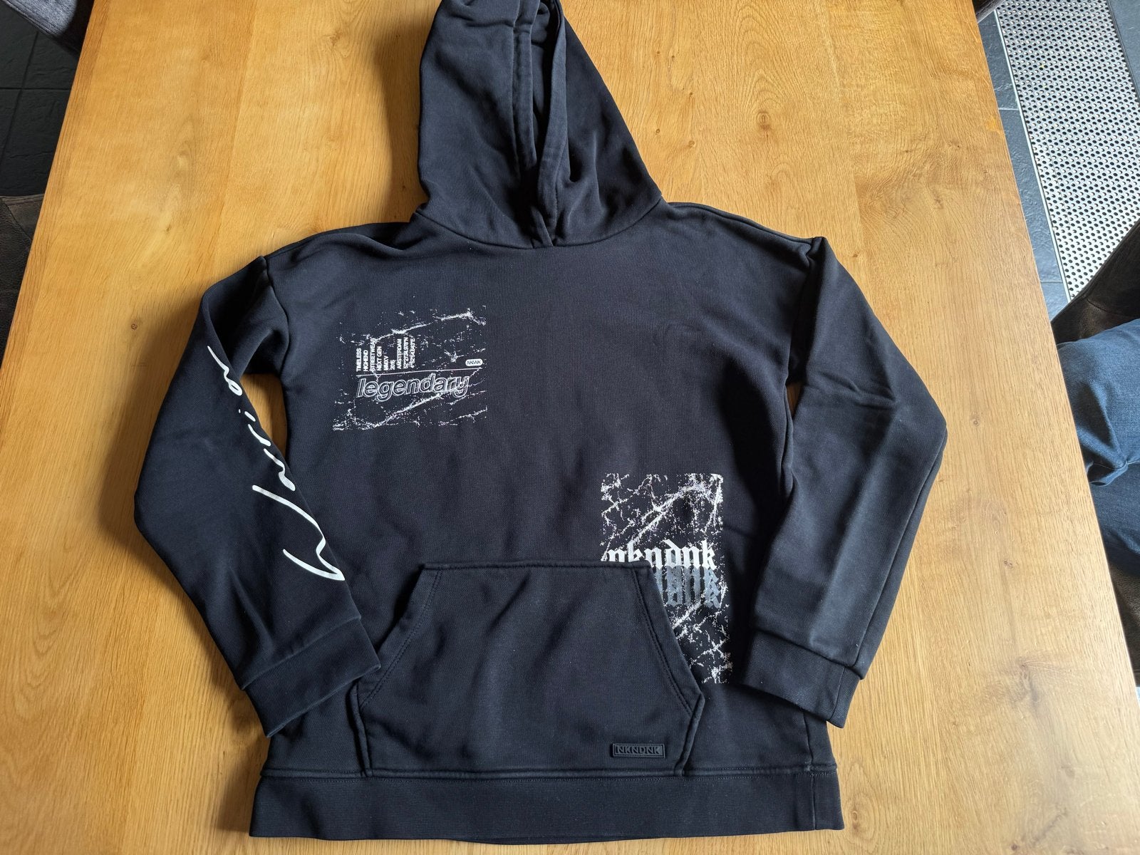 Nik & Nik (Nikkie) schitterende blauwe hoodie - Maat 152, Ophalen of Verzenden, Gebruikt, Jongen, Trui of Vest
