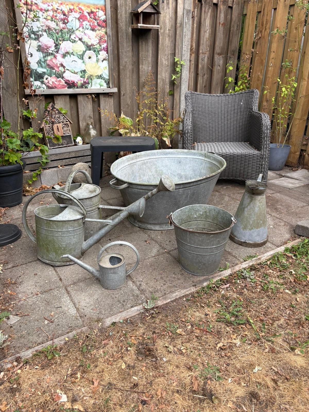 Zinken teil en tuin decoratie, Ophalen