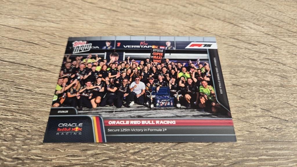 2025 F1 Topps Now #61 Red Bull - Secure 125th Victory, Hobby en Vrije tijd, Verzamelkaartspellen | Overige, Ophalen of Verzenden