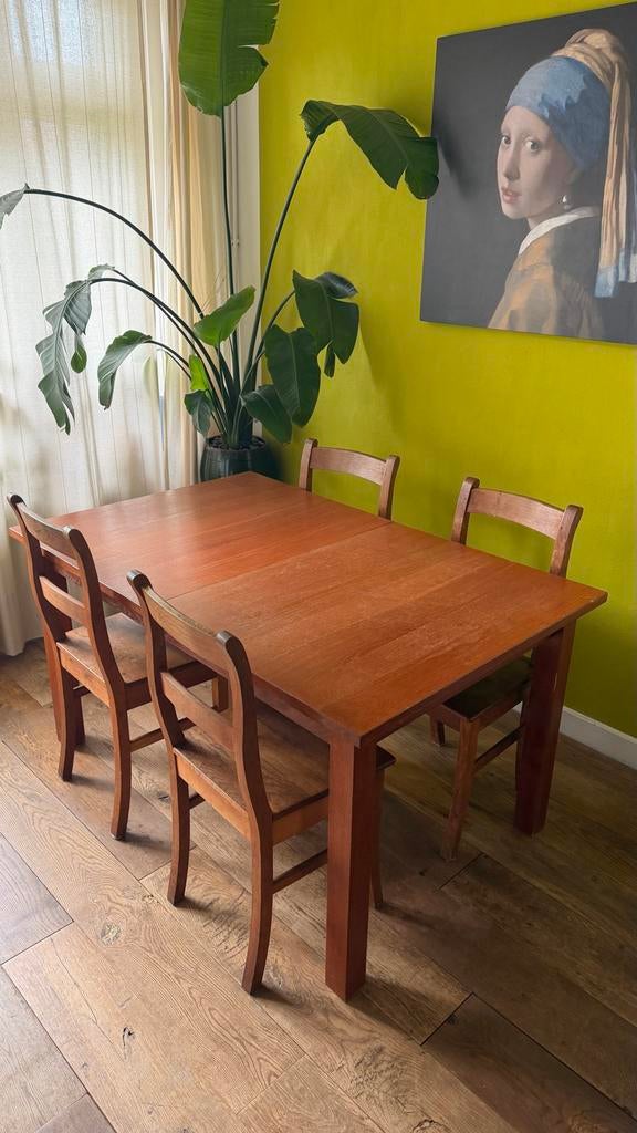 Uitschuifbare eettafel 140/180x90 cm, Huis en Inrichting, Tafels | Eettafels, Ophalen, Gebruikt, 50 tot 100 cm, 150 tot 200 cm