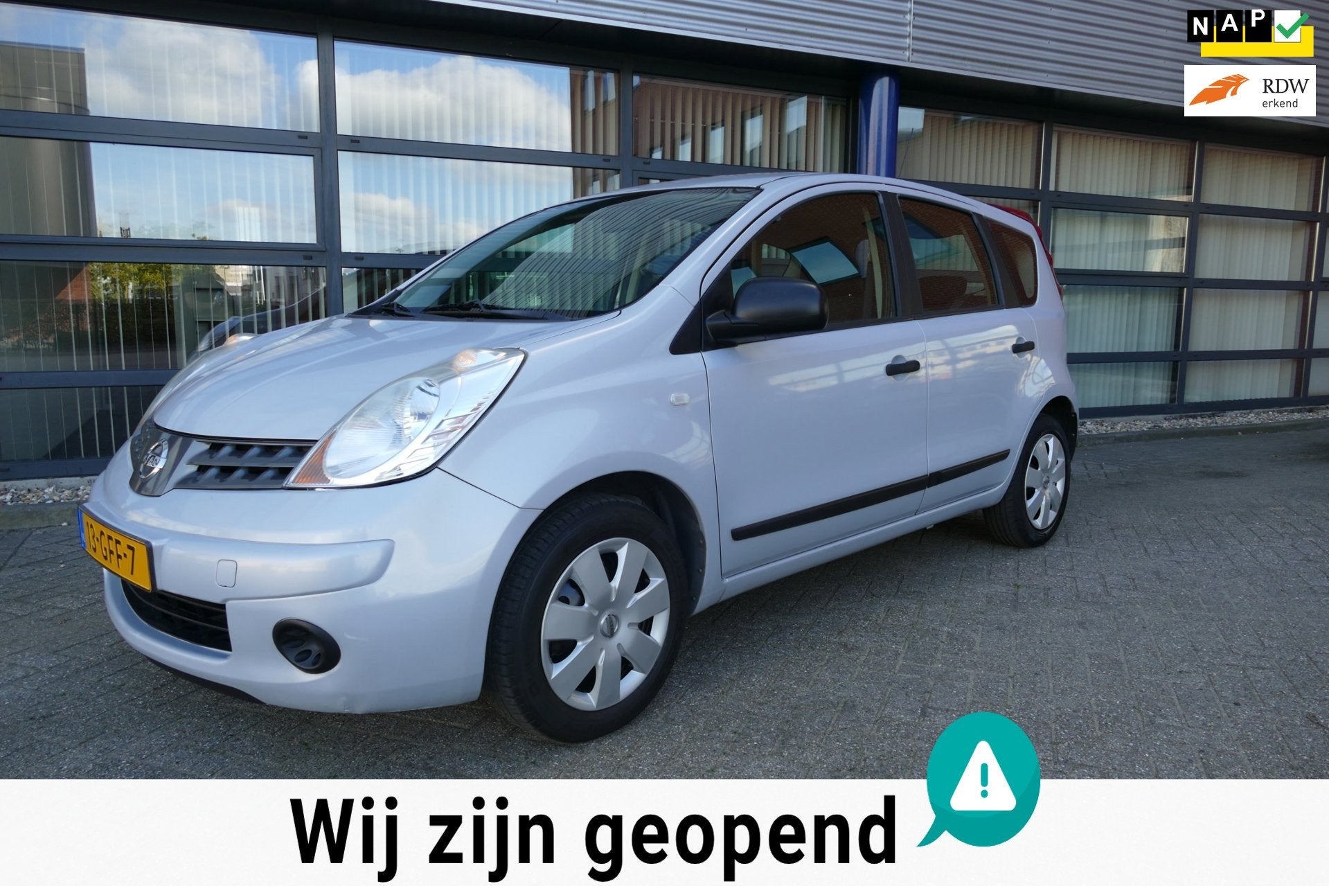 Nissan Note 1.4 Visia 5drs Airco Apk 21-09-2027 91000 km NAP, Auto's, Voorwielaandrijving, Stof, Zwart, 4 cilinders