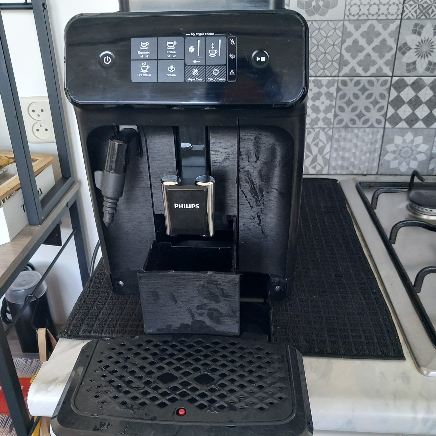 Philips Espresso Machine - Zwart, Volautomatisch, Witgoed en Apparatuur, Ophalen, Gebruikt, Espresso apparaat, 4 tot 10 kopjes