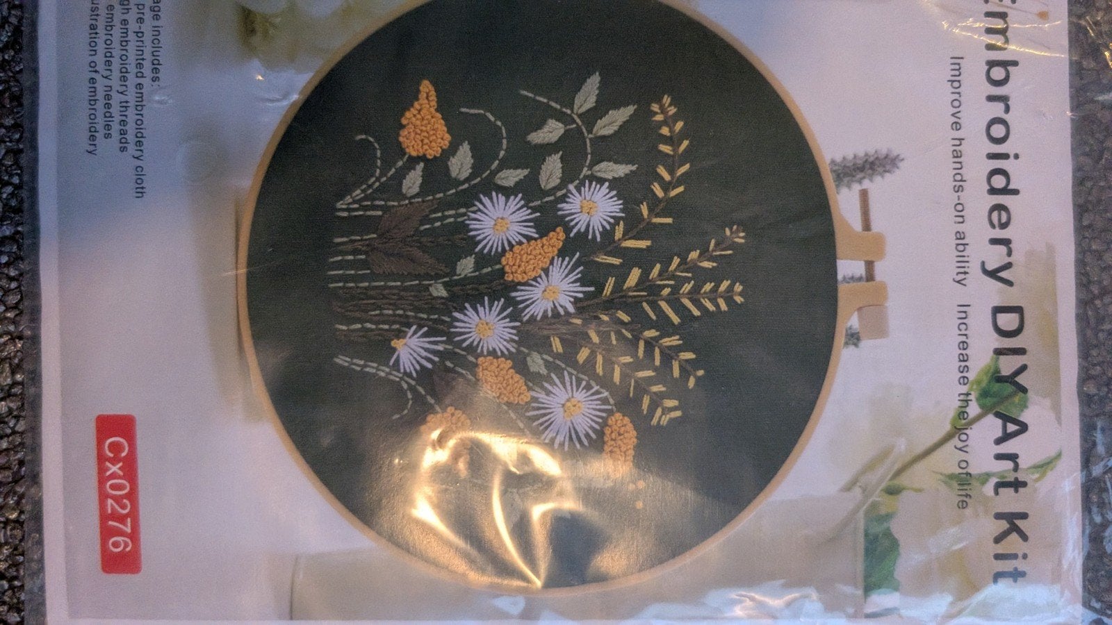 Borduur DIY Kunst Kit - Bloemenpatroon, Hobby en Vrije tijd, Ophalen of Verzenden, Nieuw, Handborduren, Borduurpakket