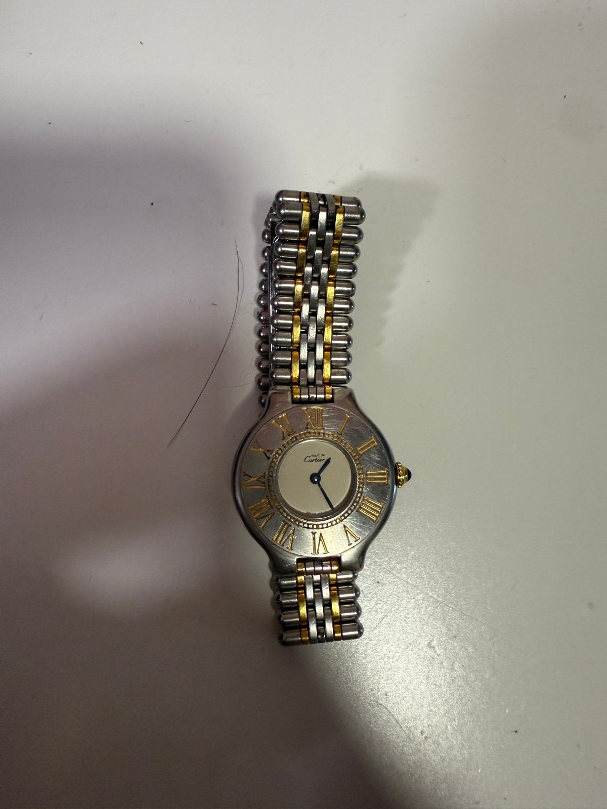Cartier Must de Cartier 21  Staal/Goud, Overige merken, Gebruikt, Staal, Polshorloge