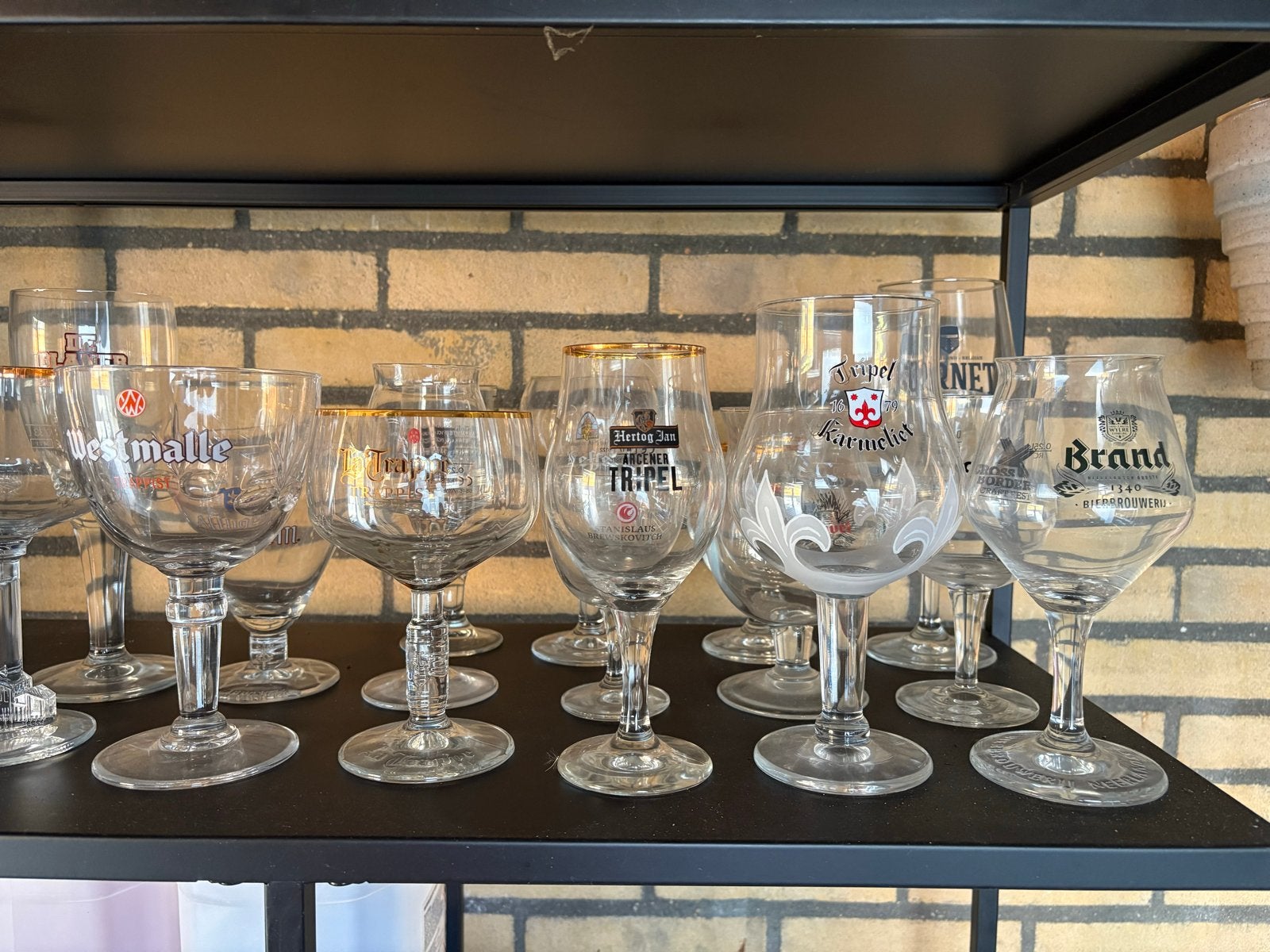 Bierglazen collectie: Westmalle, Kasteel, Hertog Jan en meer, Ophalen of Verzenden, Gebruikt, Meerkleurig, Glas