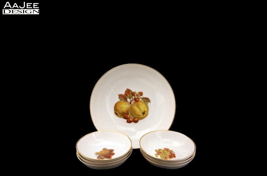 Arzberg – Fruit & Nut set – 6 schaaltjes en serveerschaal, Gebruikt, Arzberg, Ophalen of Verzenden, Schaal of Schalen