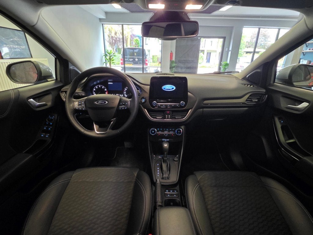 Ford Puma 1.0 EcoBoost Hybrid ST-Line X Full-Option / Park P, Auto's, Ford, Zwart, Automatische klimaatregeling, Leder en Stof