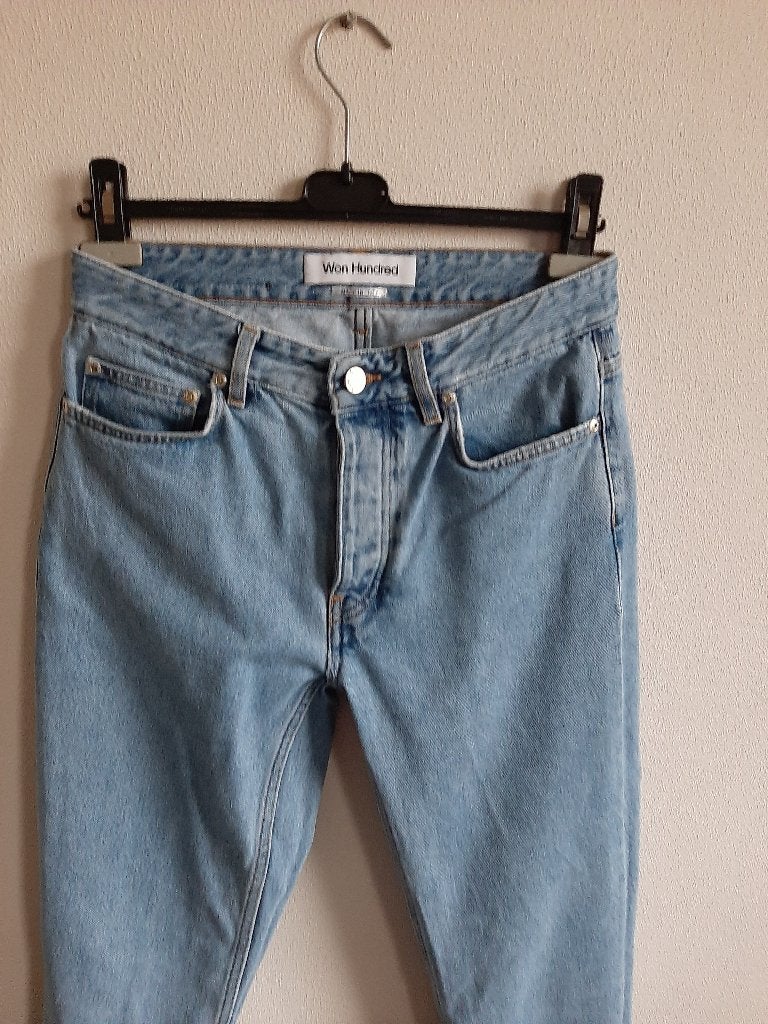 Won Hundred spijkerbroek maat 28-32 (46) blauw z.g.a.n., Kleding | Heren, Blauw, W32 (confectie 46) of kleiner, Ophalen of Verzenden