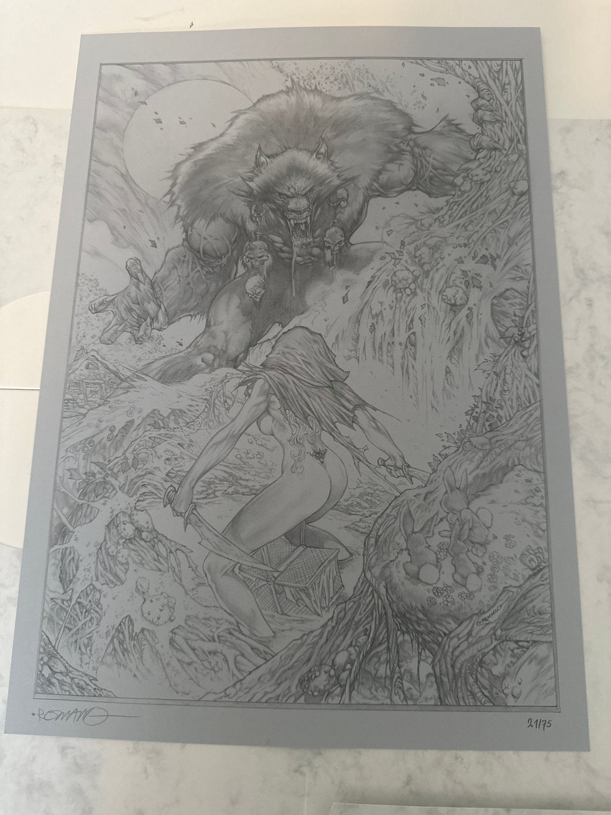 Gesigneerde en genummerde print van Romano Molenaar, Eén stripboek, Ophalen of Verzenden, Zo goed als nieuw