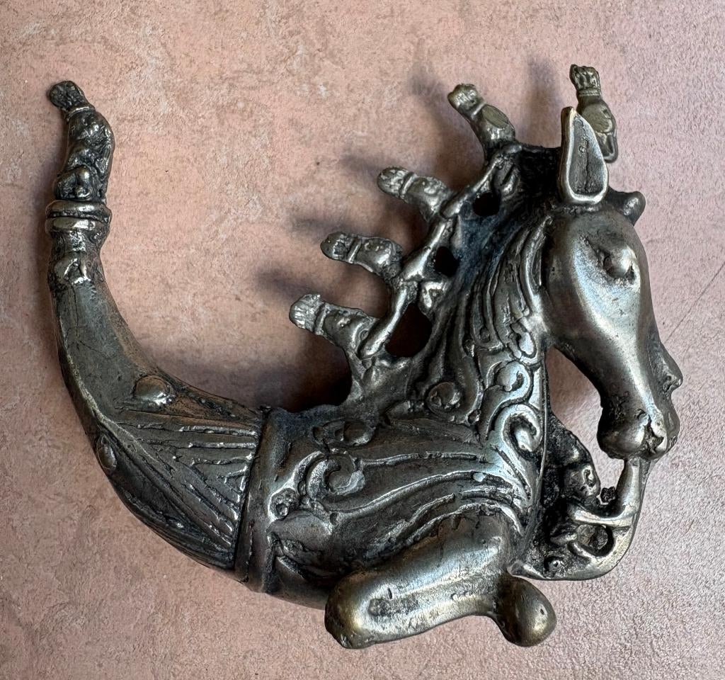 Kleine Batak medicijnhoorn, brons, Ophalen of Verzenden