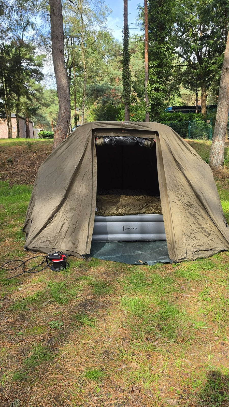 Jrc bivvy 2 man overwrap bedchair, Ophalen, Zo goed als nieuw, Overige typen