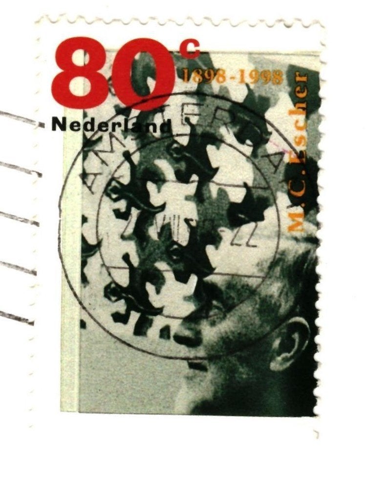 988460	Marken	80+	_Gelopen met mooie zegel	M C Escher, Ophalen of Verzenden, 1980 tot heden, Gelopen, Noord-Holland