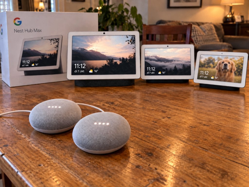 Google Nest hub complete set – Nest Hub (Max) + Nest Mini, Audio, Tv en Foto, Ophalen of Verzenden, Gebruikt